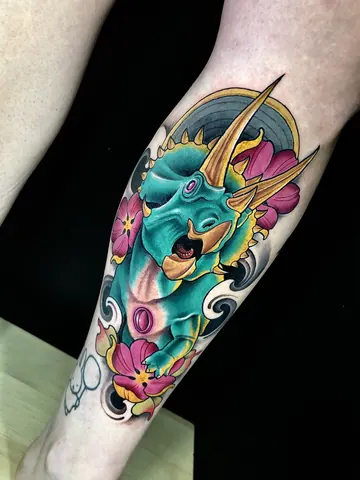 Fotografia real de un tatuaje japonés